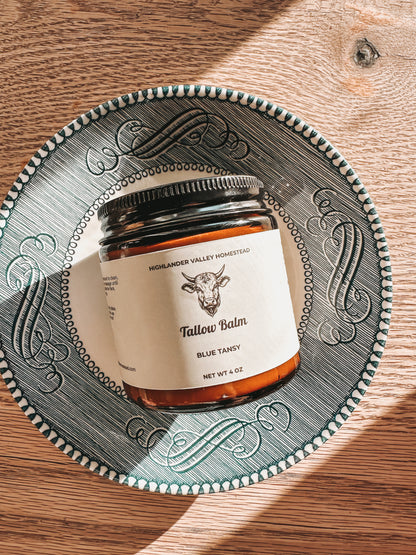 blue tansy tallow balm 4 oz