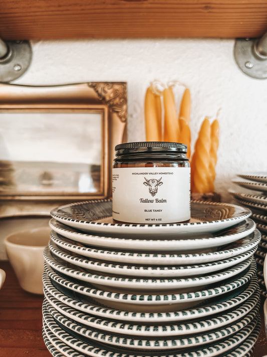 blue tansy tallow balm 4 oz